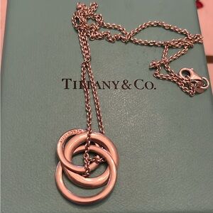Tiffany interlocking circles silver necklace.
